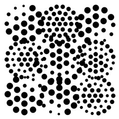 black and white dots