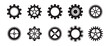© Anch - Gear wheel icon set. Simple Gear wheel collection. Cogwheel. Gear icons. Vector