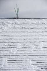 Wall Mural - Belgique Wallonie Gaume Ardenne Habay neige hiver immobilier toit para tonnerre anti foudre