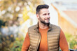 © sepy - Portrait of handsome man standing outdoor in the autumn weather