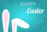 Fototapeta Młodzieżowe - Have Yourself a Very Happy Easter. Easter Bunny Ears Vector