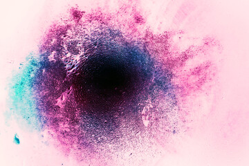 Aufkleber - Beautiful abstract surreal drops light pastel  swirl magic . Background pattern for design. Macro photography view.
