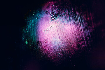 Aufkleber - Beautiful abstract surreal brush smear light pastel dark magic. Background pattern for design. Macro photography view.