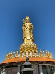 Wall Mural - Statue of Guanyin on the territory of Buddhist center.