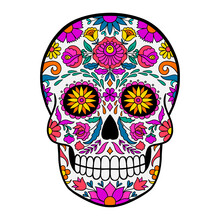 Day Of The Dead Colorful Sugar Skull