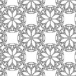 © marsela564 - black and white floral pattern. round ornaments. template.