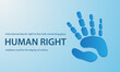 
vector illustration of international day international day for right to the truth concerning gross human right violations and for the dignity of victims, with blue palms