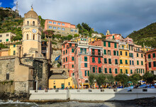 Village Of Vernazza In Cinque Terre, Italy