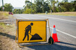 © Clare Seibel-Barnes/Austockphoto - Yellow digging road work signs on road
