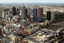 Melbourne Cityscape View From A Tall Building