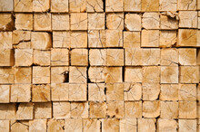 Full-frame Shot Of Orderly Timber Stacks