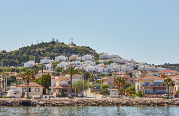 Naklejka na meble Beautiful Sea View of Cesme which is a coastal town and the administrative centre of the district of the same name in Turkey's western most end