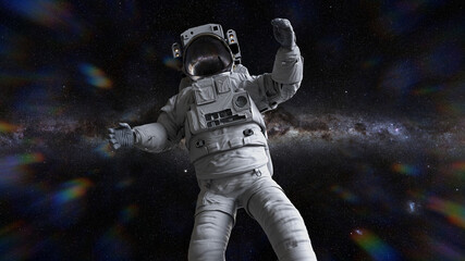 Wall Mural - astronaut in empty space
