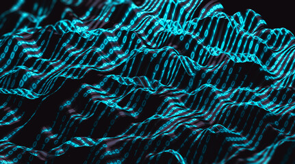 Wall Mural - fondo de tecnología e informática. código binario y matrix.