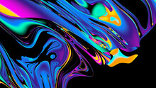 Abstact Creative Fluid Colors Backgrounds. Trendy Vibrant Fluid Colors. 3d Render.