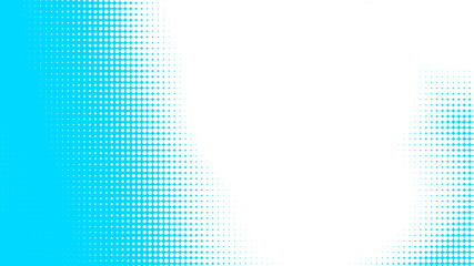 Dots halftone white blue color pattern gradient texture with technology digital background. Dots pop art comics with summer background.