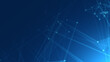 © Papapig - Abstract blue polygon tech network with connect technology background. Abstract dots and lines texture background. 3d rendering.