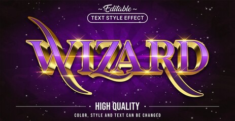 Editable text style effect - Wizard text style theme.