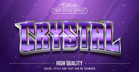 Leinwandbilder - Editable text style effect - Crystal text style theme.