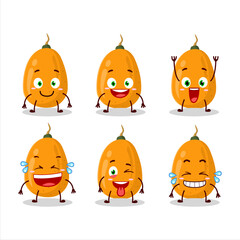 Sticker - Cartoon character of kumquat with smile expression