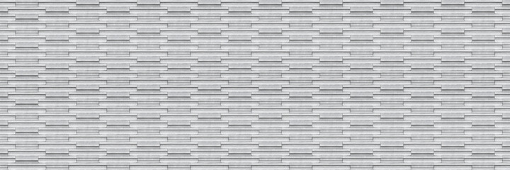 Poster - horizontal modern white brick wall for pattern and background