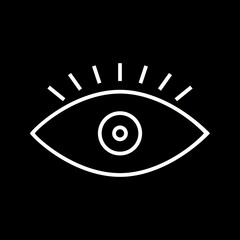 Sticker - Unique line vector icon of eye