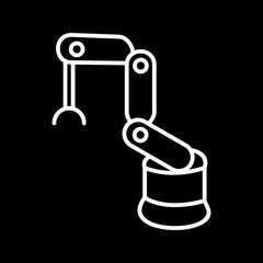 Wall Mural - Unique Industrial Robot Line Vector Icon