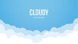Fototapeta Do pokoju - Bright sky background with cloudy. Beautiful and Simple Blue Sky Vector Design