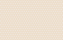 Hexagon Beehive Honeycomb Yellow Pattern Seamless Background Vector Illustration.