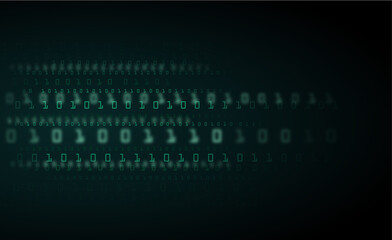 abstract technology background. binary data and streaming binary code background. vector illustratio
