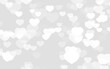 © Koy - Valentine day white hearts on gray background.