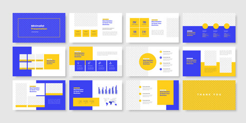 Canvas Print - Business minimal slides presentation template