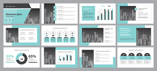 Wall Mural - template presentation design backgrounds and page layout design for brochure, book, magazine, annual