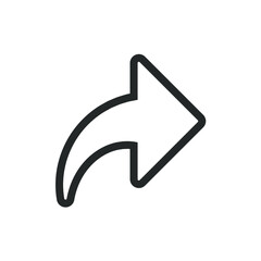 Wall Mural - share link arrow icon. send forward symbol. transmit message vector arrowhead sign. application and 