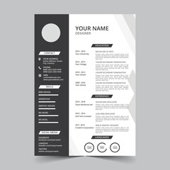 Modern simple template for curriculum