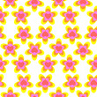 © Nanotrillion - Seamless pattern from flowers and hearts, background. Spring, summer colors. Motley flat design for holiday and celebration Valentines day, marriage. Backdrop soft tones. Vector illustration