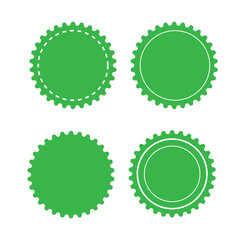 Wall Mural - Eco green badges and labels. Organic badge background vector