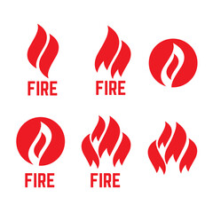 Wall Mural - Fire logo vector. flame and fire vector symbol