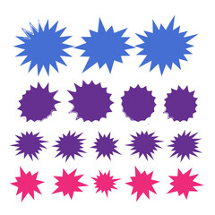 Wall Mural - bursting speech star set. starburst isolated icons set