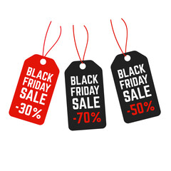 Wall Mural - black friday shopping vector. sale price tags. sale label and special offer price vector sign