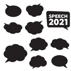 Wall Mural - vector set of speech bubbles. stickers of speech bubbles vector