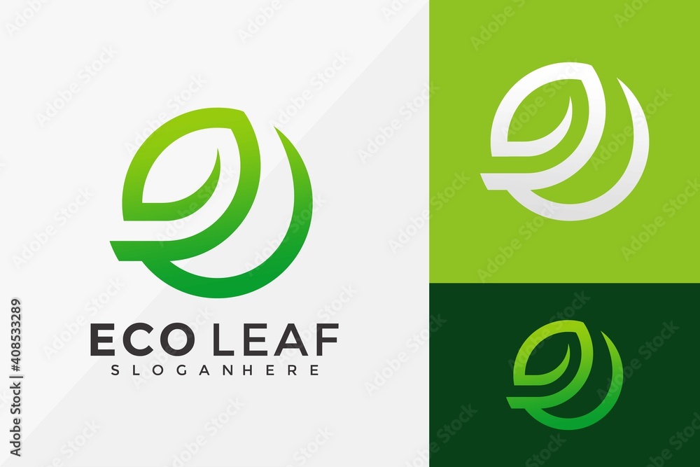 Letter E Eco Leaf Business Logo Design, Brand Identity Logos Designs ...