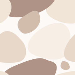 Poster - soft neutral organic shapes seamless pattern