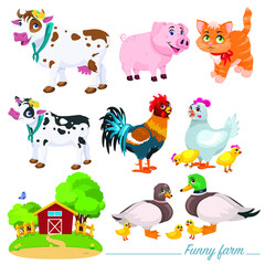 set of farm animals