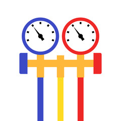 Wall Mural - hvac gauge icon. clipart image isolated on white background.