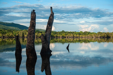 Wall Mural - Beautiful landscape view of Liquica lake, Timor Leste