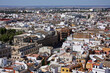 Birds' eye view of the city of Sevilla seen from the Sevilla Cathedral, Spain