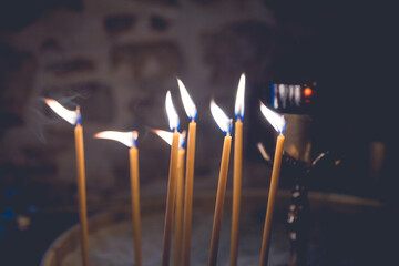 Candles burning