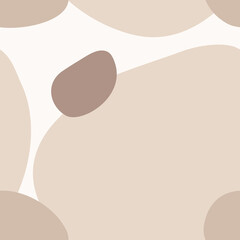 Wall Mural - Soft Neutral Organic Shapes Seamless Pattern