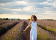 © Cavan Images - pretty woman in a lavender field